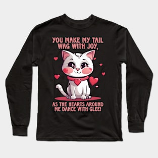 Kitty Love: Heart-Filled Purrfection Long Sleeve T-Shirt